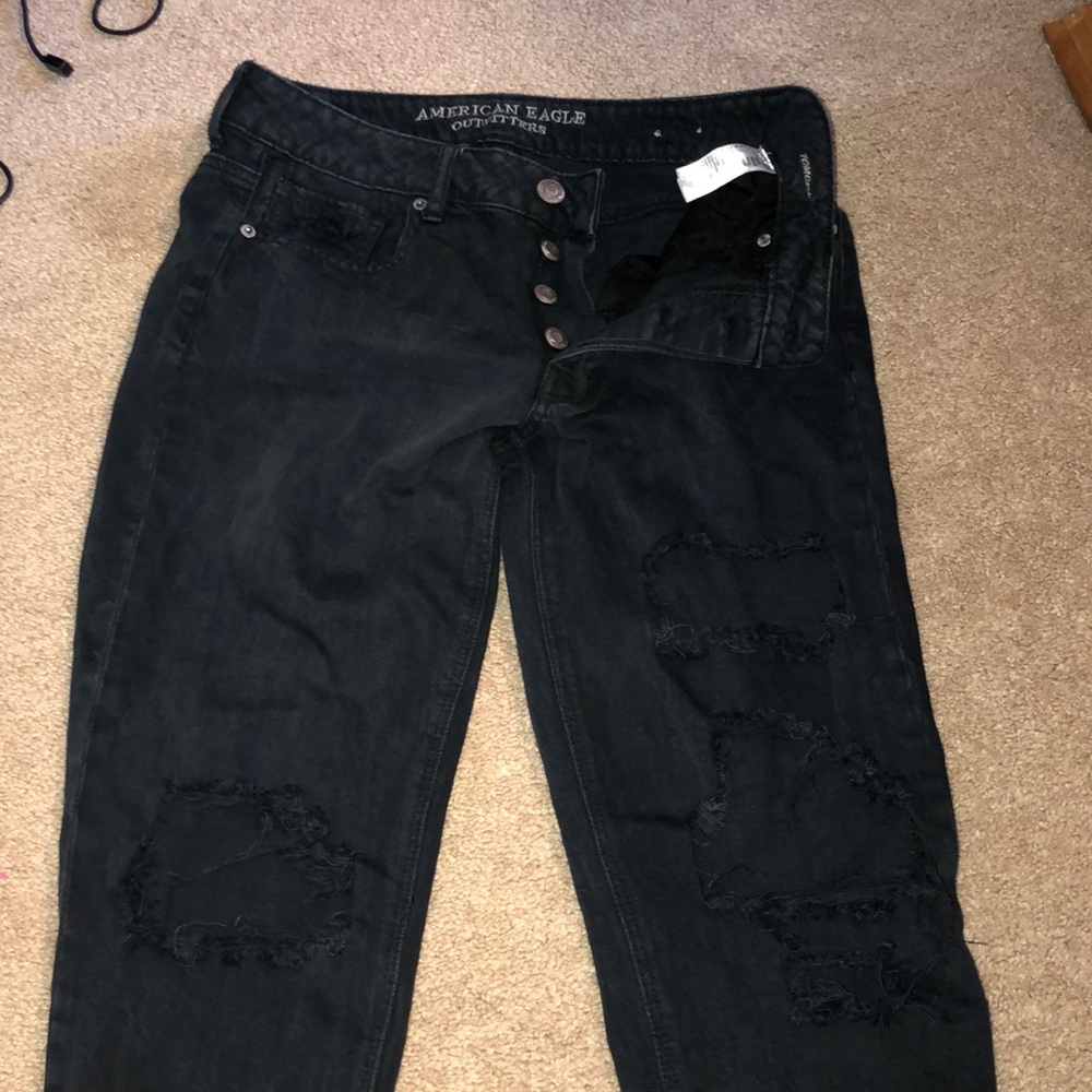 American Eagle “tomgirl” Black Jeans